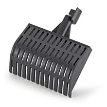 Black aquarium water cleaner with slotted design for efficient filtration and debris removal
