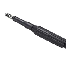 Black aquarium air stone with threaded tip for efficient oxygenation in fish tanks