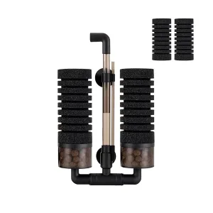 Hygger aquarium filter system with foam media and adjustable flow control for efficient water purification in fish tanks