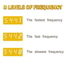 Hygger Aquarium's 3 frequency levels: 5441 (fastest), 5442 (fast), 5448 (slowest) for optimal fish care