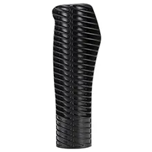 Black textured aquarium filter media with ribbed design for efficient water circulation and filtration