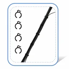 Hygger aquarium bamboo stick with four circular hooks for hanging fish tank decorations