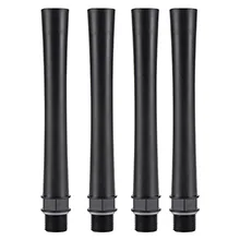 Four black aquarium air stones for water circulation and aeration, essential for healthy fish tank environments.