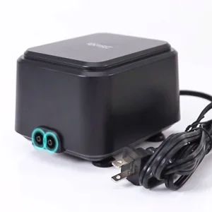 Hygger aquarium power supply unit with dual outlets and power cord, black design for aquarium equipment