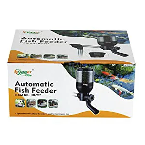 Hygger Automatic Fish Feeder - 1000ml capacity, timer control, easy setup for aquariums