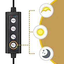 Hygger aquarium light timer with sun/moon icons for automatic lighting control