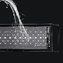 Hygger aquarium water flow with droplets and digital display, showcasing modern aquarium design for home use