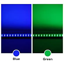 Blue and green aquarium lighting panels with LED strips for optimal fish health and vibrant tank appearance