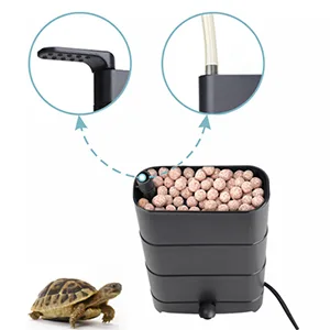 Hygger aquarium heater with adjustable thermostat and temperature control for turtle tank, showing close-up of thermostat and