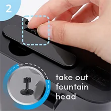 Step 2: Remove fountain head from hygger aquarium filter system