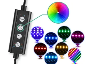 Hygger aquarium LED controller with color wheel and multiple bulb options for vibrant fish tank lighting