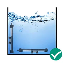 Hygger aquarium water level sensor with checkmark indicating successful monitoring