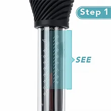 Step 1: View the transparent section of the hygger aquarium filter tube to see internal components