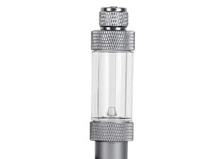 Hygger aquarium water filter with transparent cylinder and metallic knobs for easy maintenance
