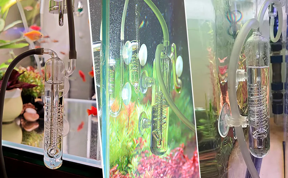 Hygger aquarium setup with clear glass tanks, vibrant fish, and advanced filtration systems for aquatic enthusiasts.