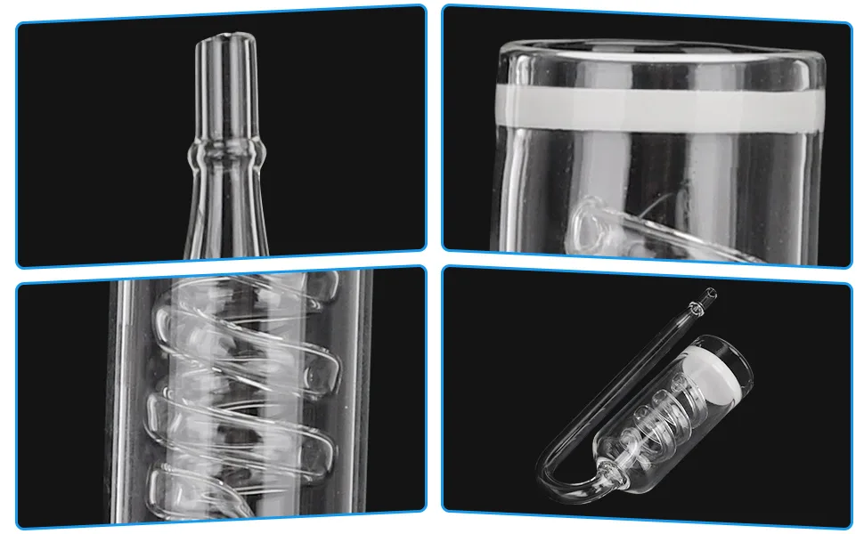 Hygger aquarium glass components: tube, coil, and reservoir for water circulation and filtration systems