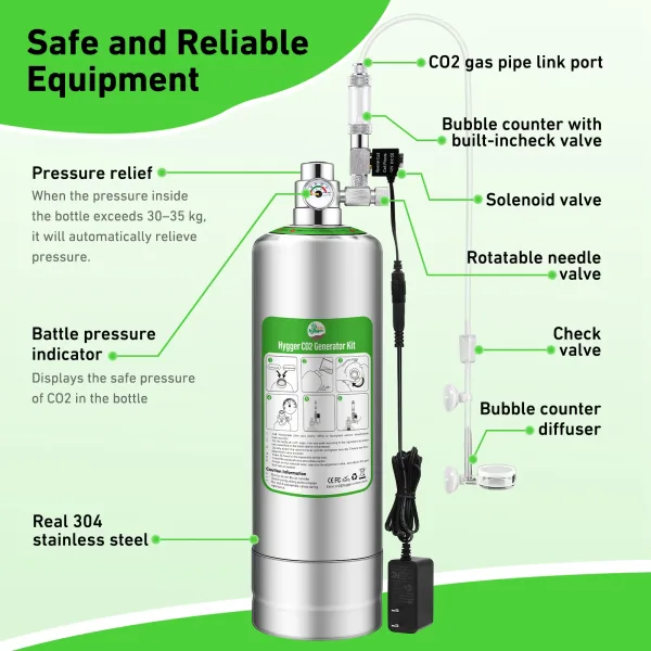 Hygger CO2 Aquarium CO2 Generator System - Hygger Wholesale