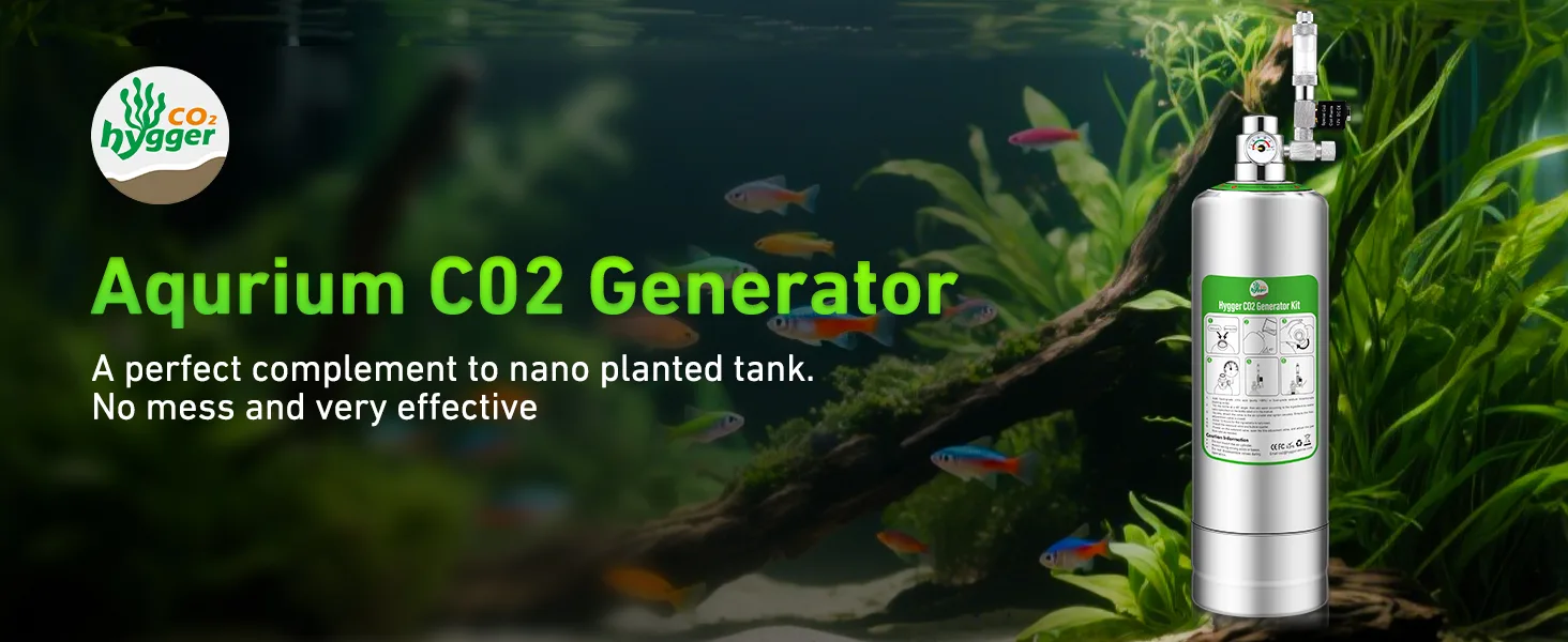 Hygger Aquarium CO2 Generator for nano planted tanks - no mess, effective