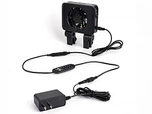 Hygger aquarium cooler with fan, power adapter, and remote control for water temperature regulation