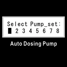 Select Pump_set: 1-8 options with Auto Dosing Pump display for aquarium equipment control