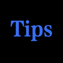 Blue 'Tips' text on black background for Hygger Aquarium website navigation