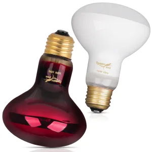 Hygger Zoo 100W 60Hz aquarium heater bulbs with red and clear glass options for fish tank heating