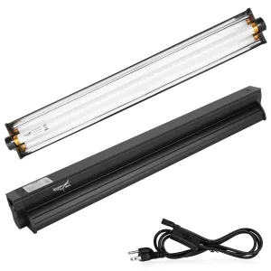 Hygger 200 LED aquarium heater with transparent tube and black base, power cord included