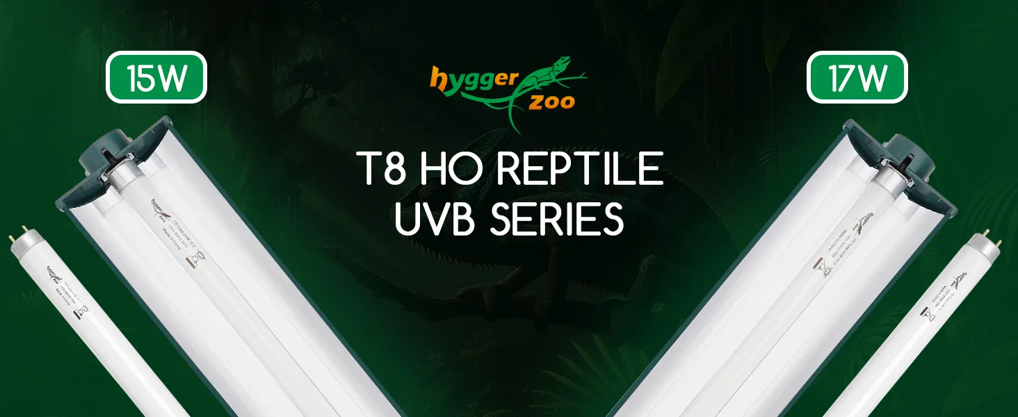 Hygger Zoo T8 HO Reptile UVB Series - 15W and 17W tubes for reptile habitats