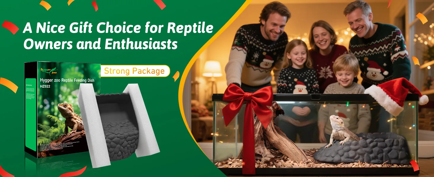 Hygger Zoo Reptile Feeding Dish HZ2022 - Strong Package for Reptile Owners