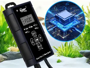 Hygger aquarium controller with digital display and circuit diagram for smart fish tank management