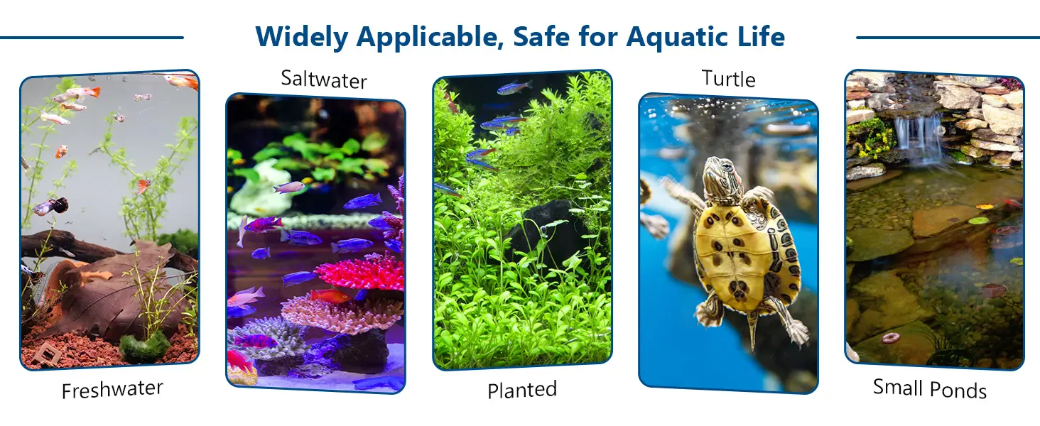 Hygger aquarium products suitable for freshwater, saltwater, planted tanks, turtle habitats, and small ponds. Safe for aquati