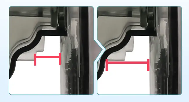 Hygger aquarium glass thickness comparison showing 1.5mm vs 2.0mm for better clarity and durability
