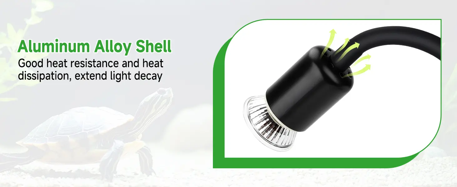 Hygger aquarium LED light with aluminum alloy shell for heat resistance and extended light decay