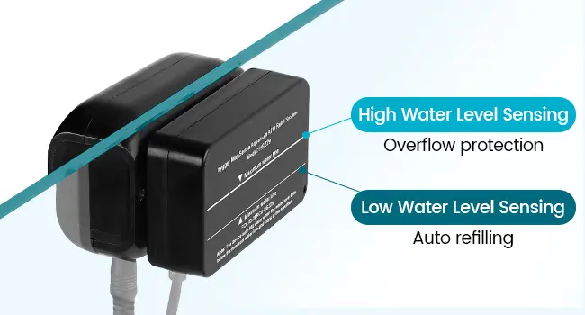 Hygger aquarium water level sensor with high and low level sensing for overflow protection and auto refilling