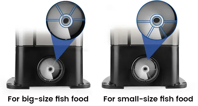 Hygger aquarium feeder with large and small fish food dispensers for optimal feeding