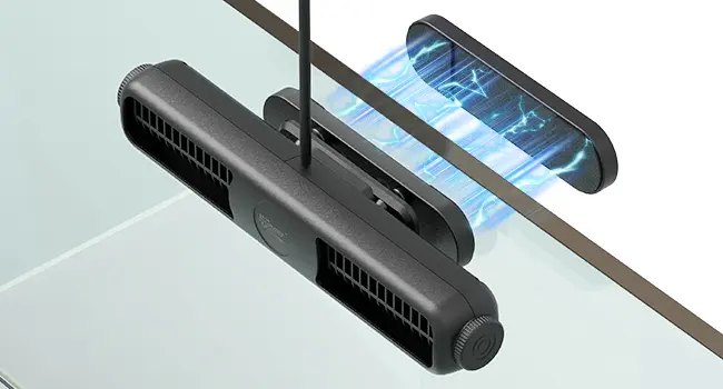 Hygger aquarium water circulation pump with blue LED lighting for efficient filtration and aeration in fish tanks