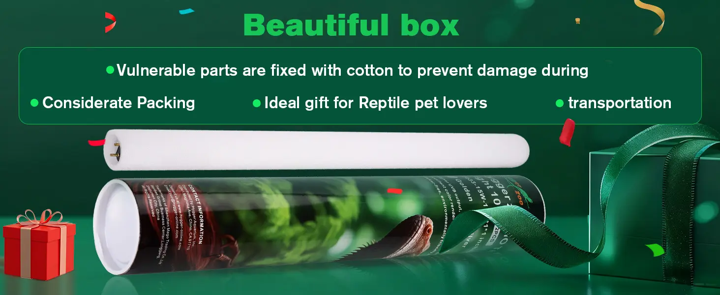 Elegant reptile transport box with cotton padding for safe shipping, ideal gift for reptile pet lovers