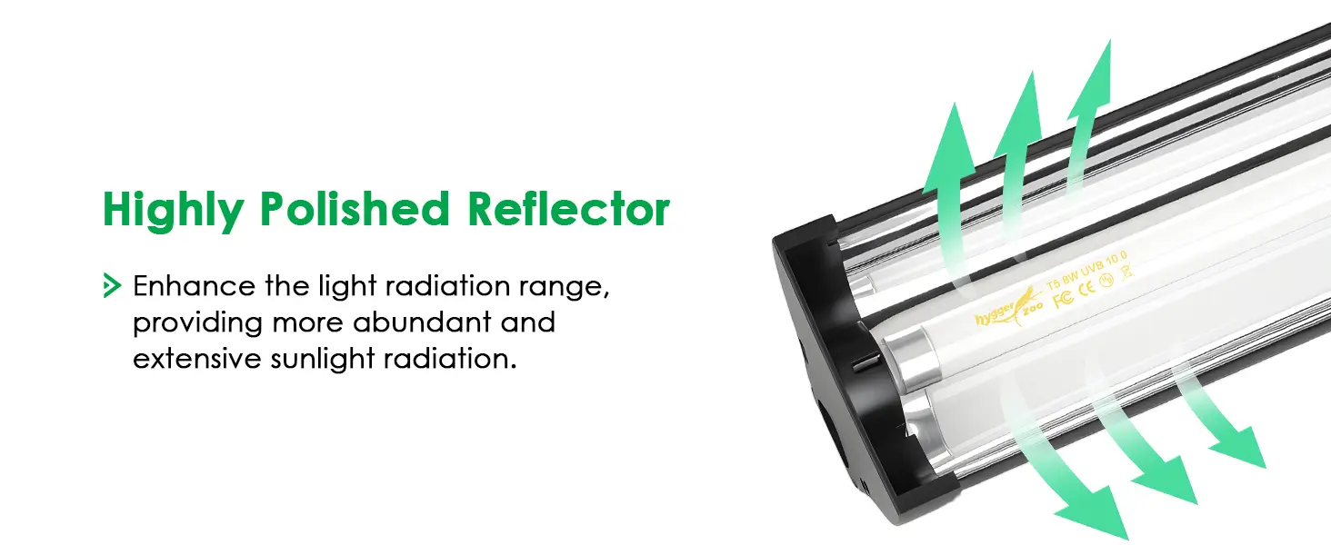 Hygger aquarium LED light with highly polished reflector enhancing light radiation range for abundant sunlight radiation