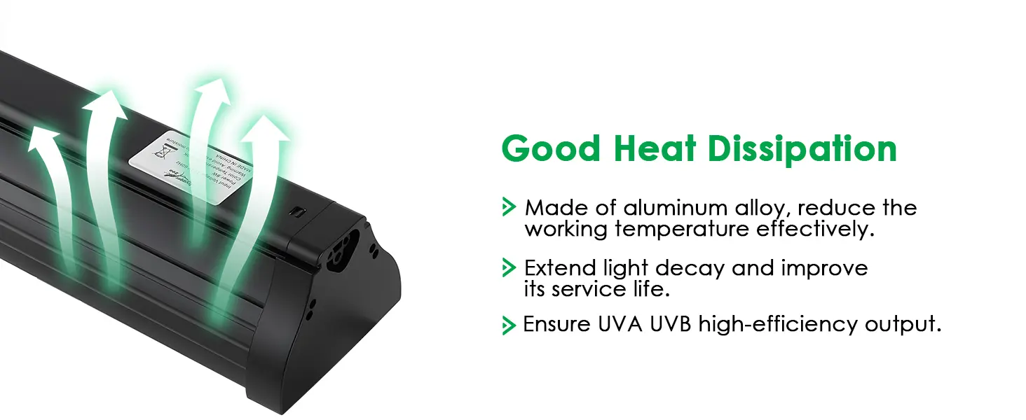 Hygger aquarium UV sterilizer with aluminum alloy heat dissipation for efficient cooling and extended service life