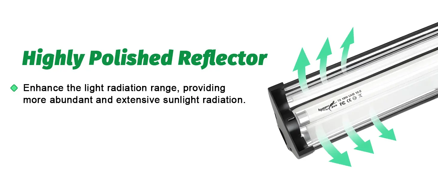 Hygger aquarium LED light with highly polished reflector enhancing light radiation range for abundant sunlight radiation