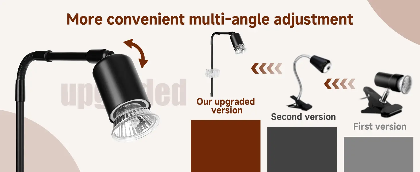 Upgraded multi-angle adjustable LED aquarium light with flexible positioning for optimal fish viewing