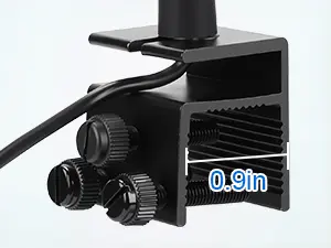 Hygger HG265 aquarium light adjustable clip mount, 0.9-inch width clamp for secure installation on fish tanks