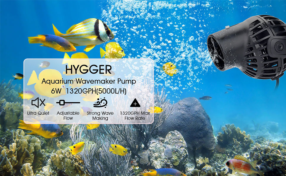 hygger 360° Rotating Aquarium Wave Maker Pump with Strong Magnet Suction  Base - Hygger Wholesale