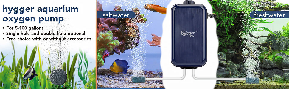 hygger aquarium oxygen pump