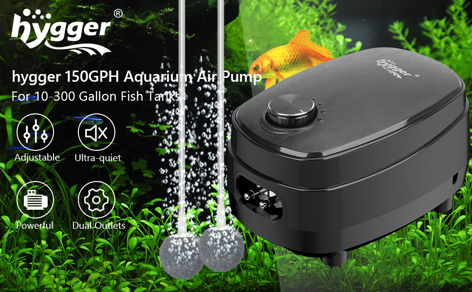 hygger 150GPH aquarium air pump